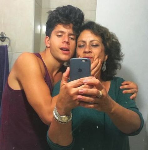 Rudy Mancuso with his mother