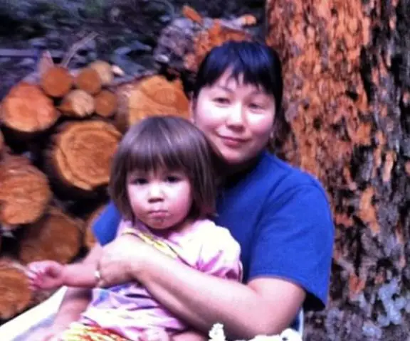 Yuko Kubota with her daughter Seika Blue
