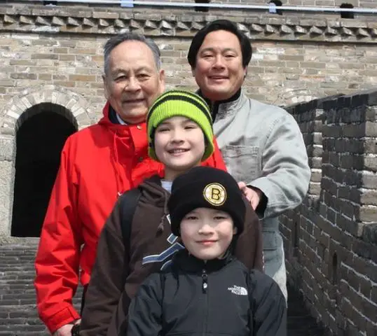 Ming Tsai with his father and sons