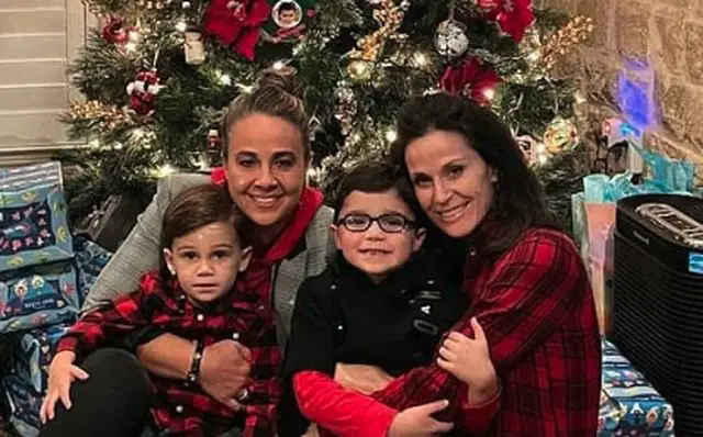 Becky Hammon with Brenda Milano and their kids