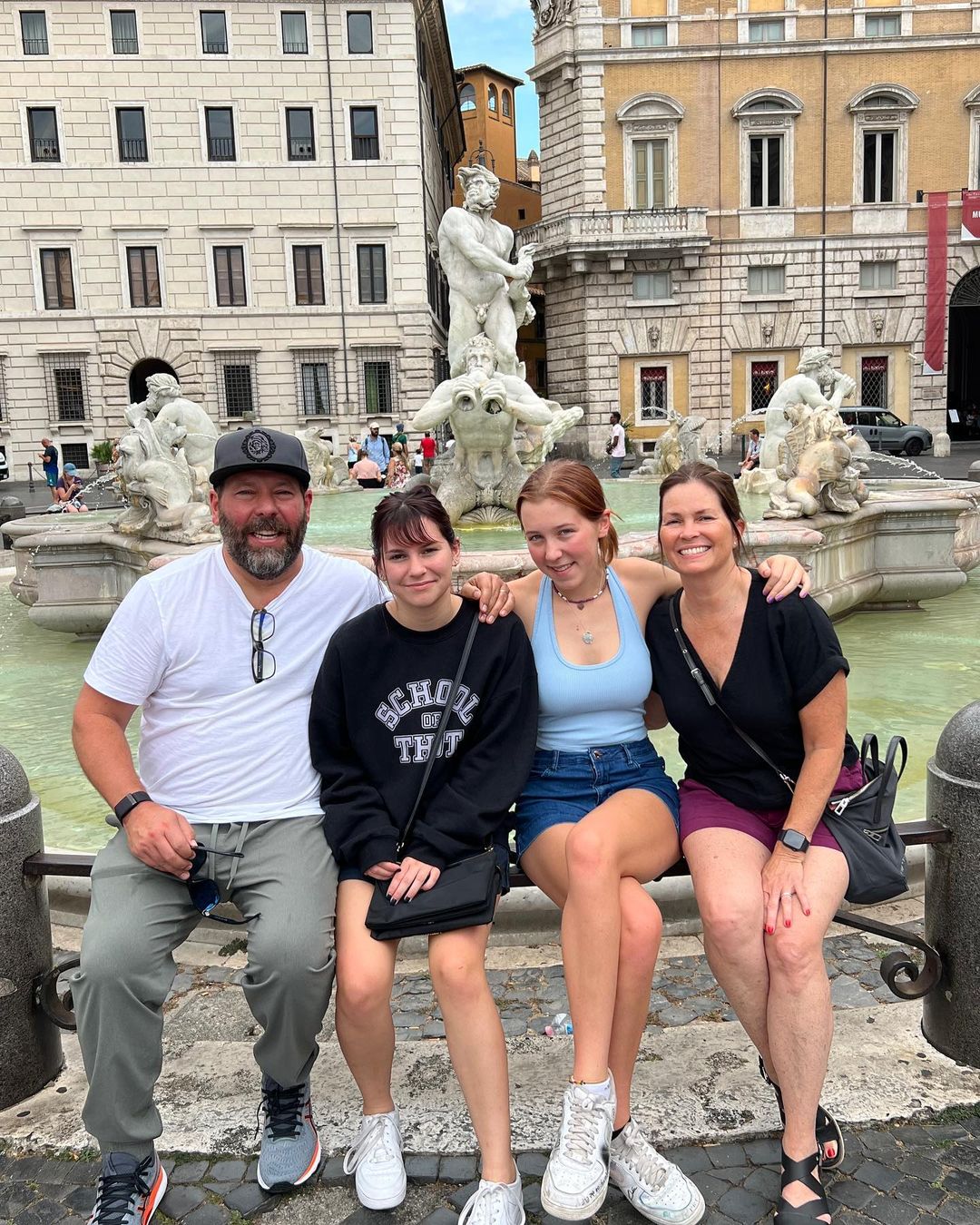Bert Kreischer with his family in Italy