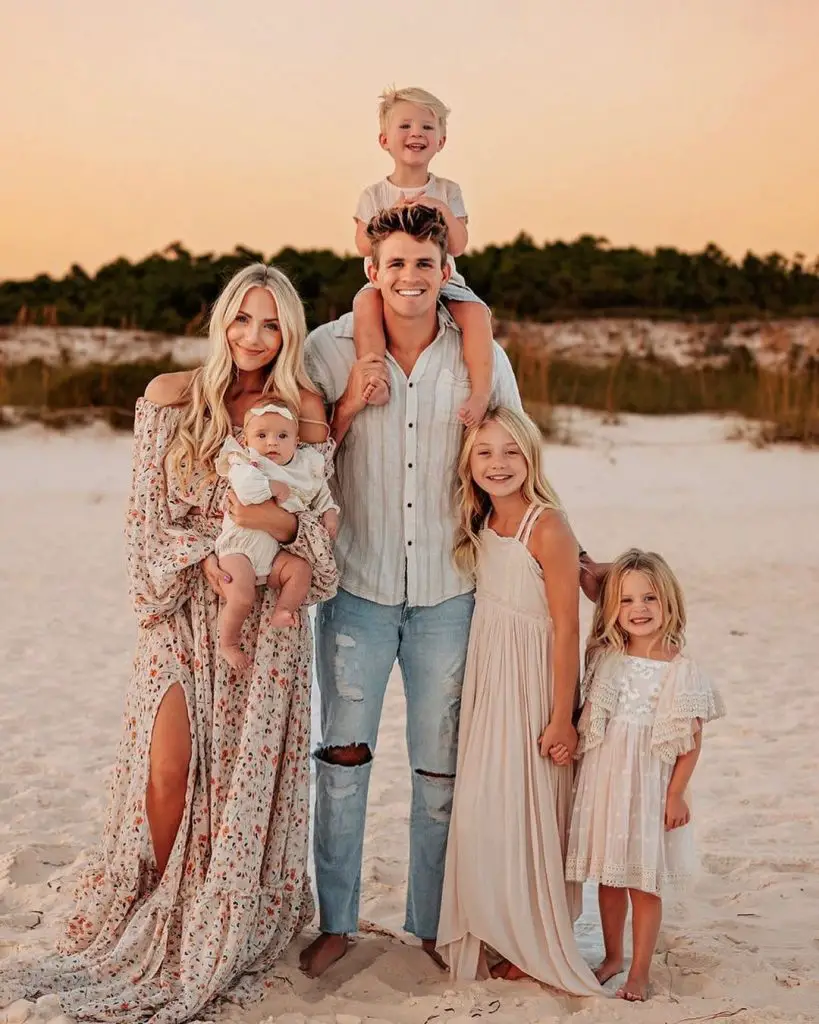 Cole LaBrant with wife and family