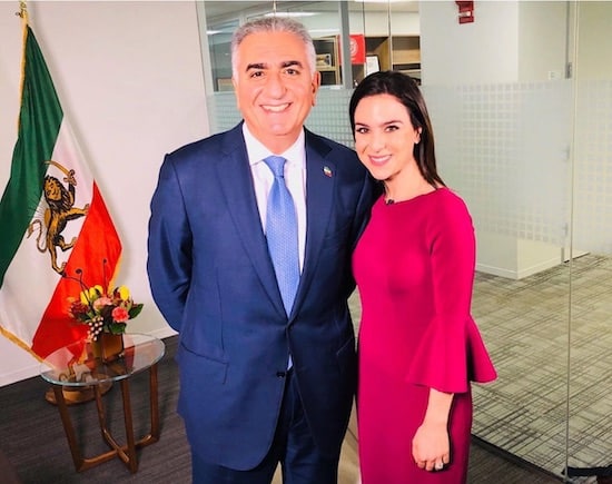 Jackie DeAngelis with Reza Pahlavi