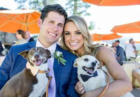 Molly McGrath and her husband Max Dorsch and their two dogs
