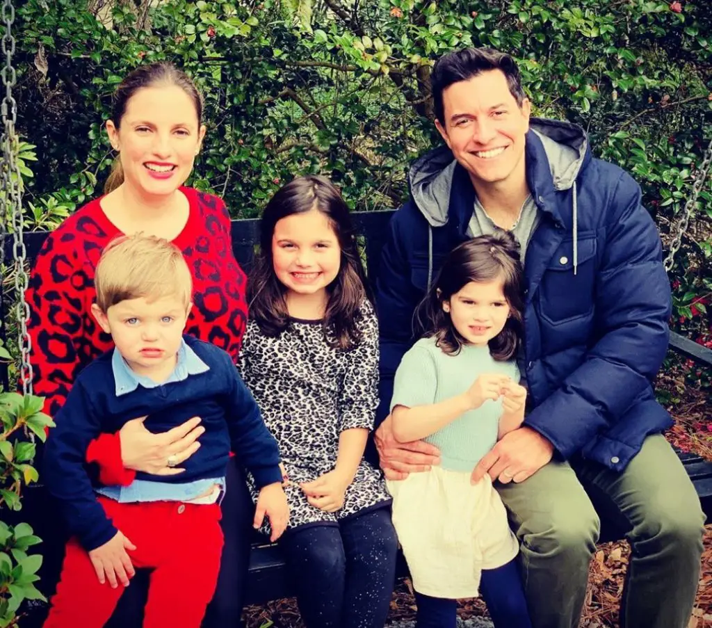 Tom Llamas, wife Jennifer Llamas, and children