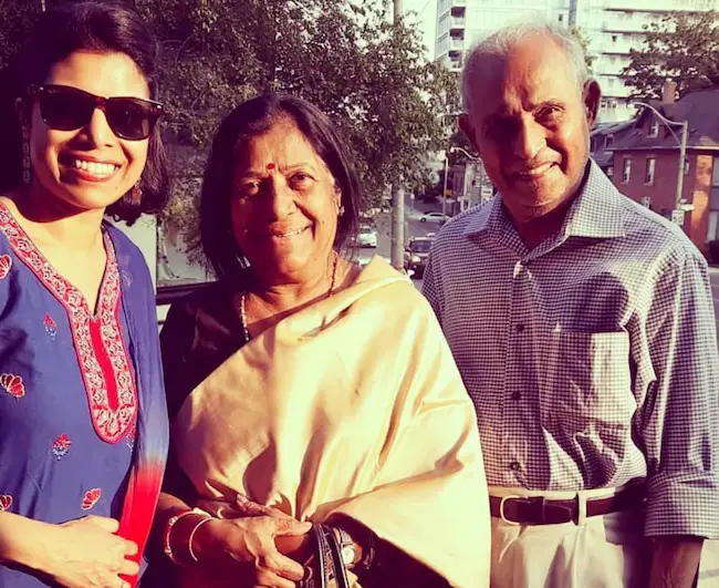 Dr Lipi Roy with father Sailesh Roy and mother Basanti Roy