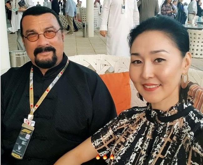 Kunzang Seagal's parents Steven Seagal and Erdenetuya Seagal