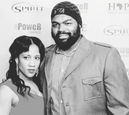 Michael Oher and his wife Tiffany Oher