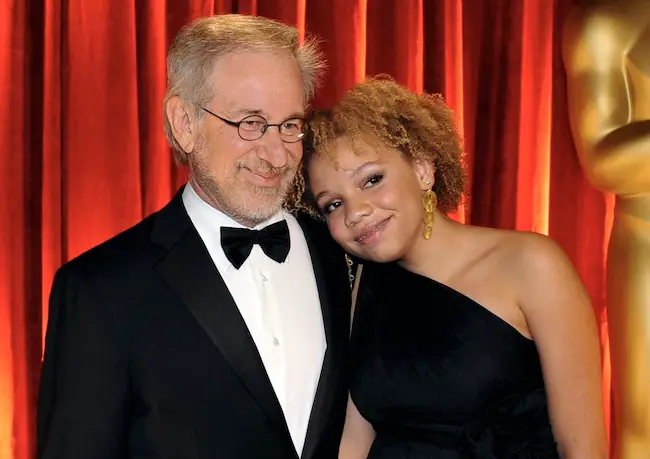Mikaela Spielberg with father Steven Spielberg