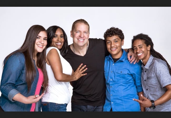 Gary Owen, Kenya Duke, daughter Kennedy, sons Austin, and Emilio