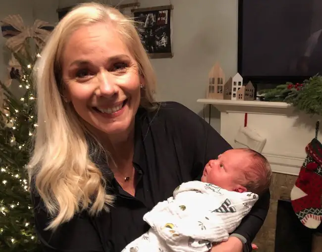 Leanne Morgan with her grandchild Charles
