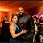 Michael Oher with his wife, Tiffany Roy