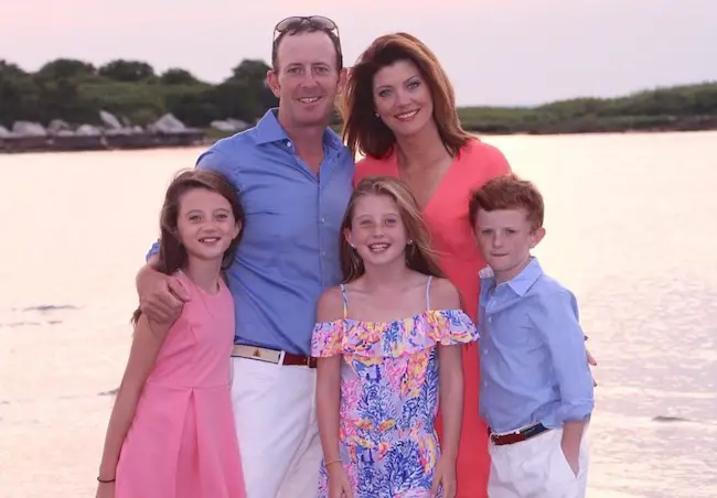 Norah O'Donnell with husband Geoff and kids