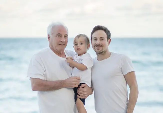 Ryan Cohen with father Ted Cohen and his son