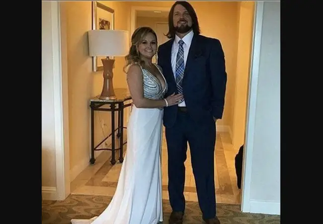 AJ Styles with his wife Wendy Jones
