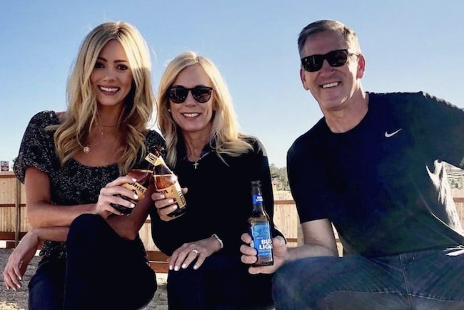 Abby Hornacek with her parents Jeff Hornacek and Stacy Hornacek