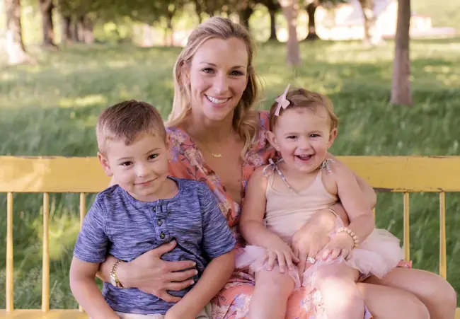 Brittany Hartman with son Chace and daughter Hunter