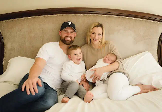 Chad Henne, wife Brittany Hartman, son Chase Henne and daughter Hunter Henne