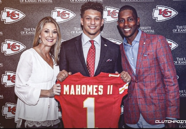 Randi Mahomes with her son Patrick Mahomes II and ex-husband Pat Mahomes