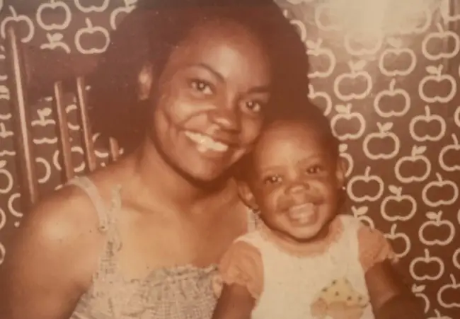 Young Athena Jones with her mother Gaynelle Griffin Jones