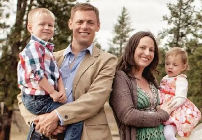 Catherine Finch, her husband Steven Rinella and their two children