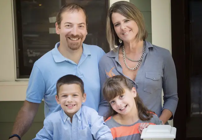Chuck Todd with his wife Kristian Denny Todd and children Margaret Todd and Harrison Todd
