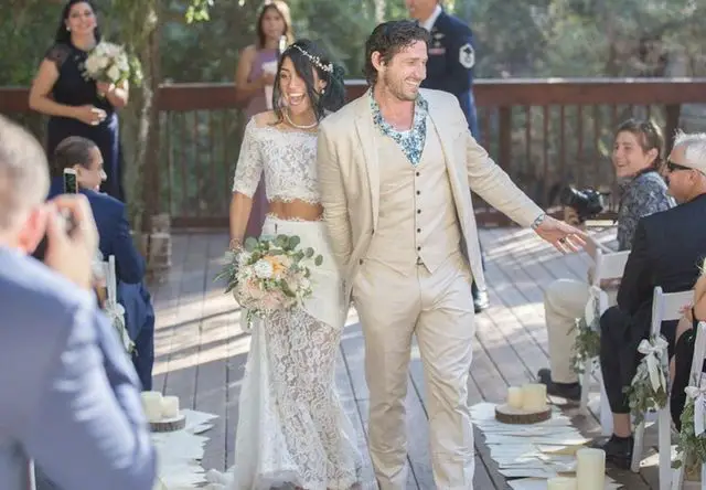 Krystle Amina and Wil Willis on their wedding day