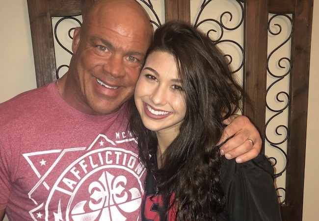 Kyra Angle with her father Kurt Angle