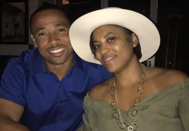 Rodney Harrison with his wife Erika Harrison