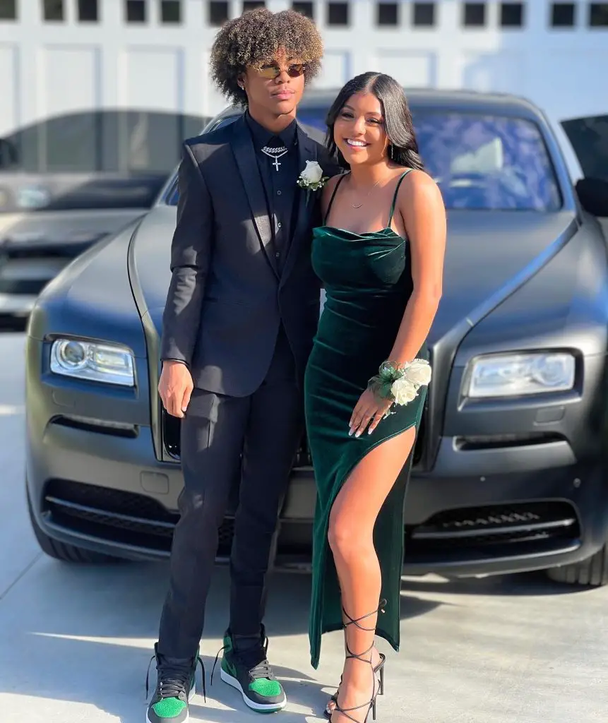 Roman Peete with his prom date