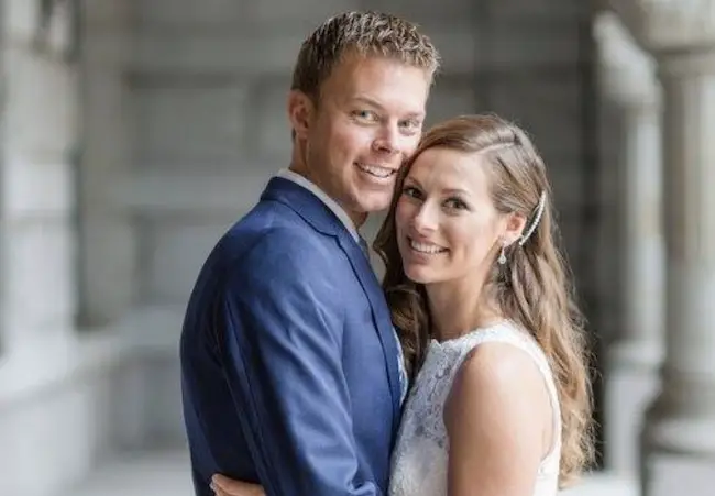 Kaitlin Sharkey and her ex-husband Tim Yoder on their wedding day