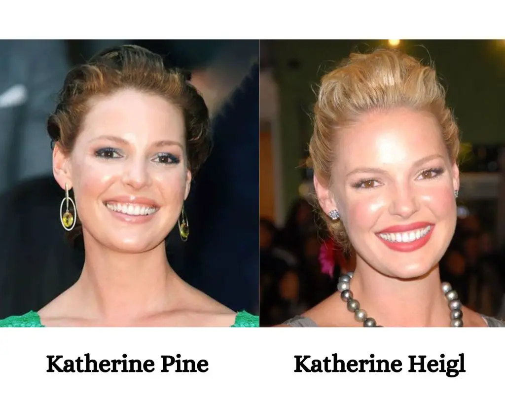Katherine Pine and Katherine Heigl comparison