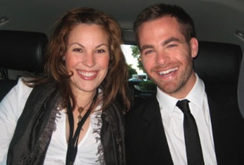 Katherine Pine with her brother Chris Pine