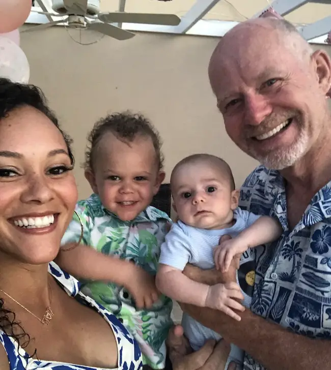 Michael Darby with wife and kids