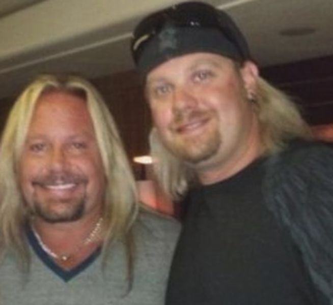 Neil Jason with his father Vince Neil
