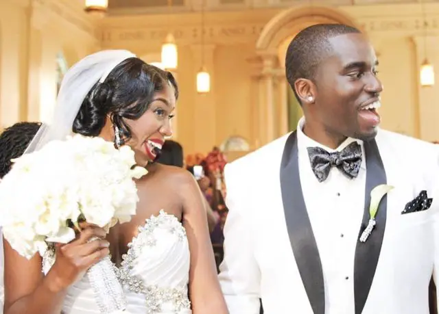 Wendy Osefo and husband Eddie Osefo on their wedding day