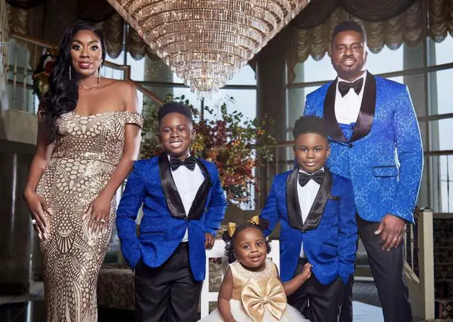 Wendy Osefo with her husband Eddie and their kids