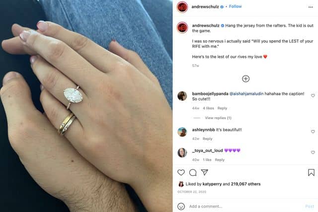 Andrew Schultz engagement post