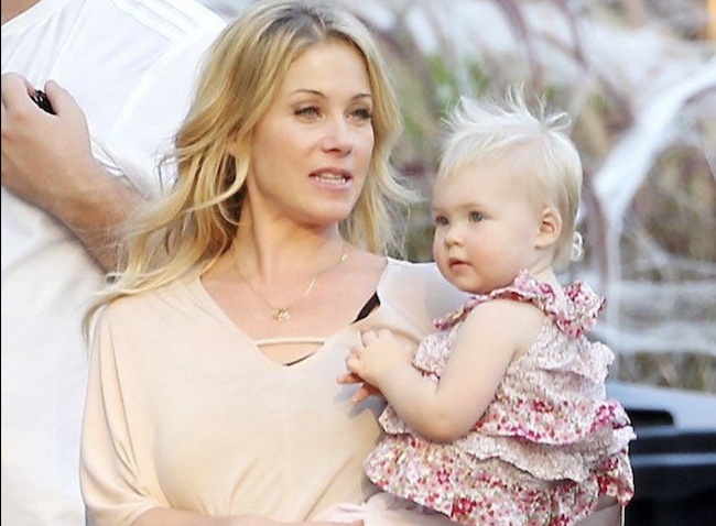 Young Sadie Grace Lenoble with her mother Christina Applegate