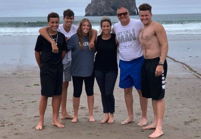 Jennifer Kitna with her husband Jon Kitna and their children