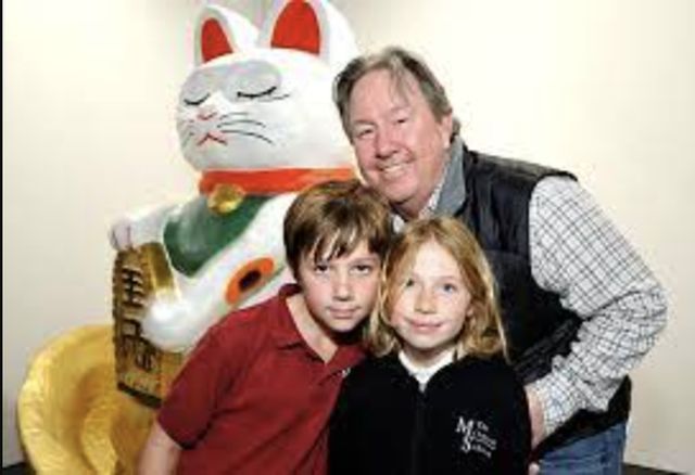 Mark Fluent with his two children Gianetta Fluent and Duke Kenneth.