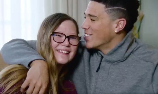 Devin Booker with his sister Mya Powell