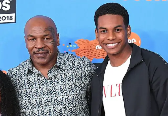 Miguel Leon Tyson with father Mike Tyson