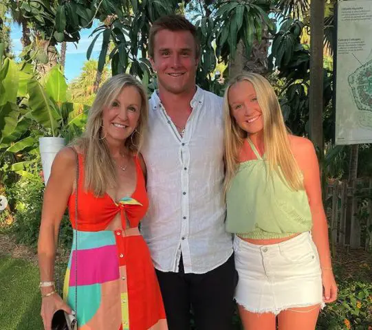 Sam Ehlinger with his mother and sister