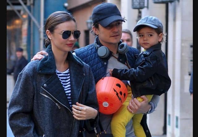 Flynn Bloom with parents Miranda Kerr and Orlando Bloom