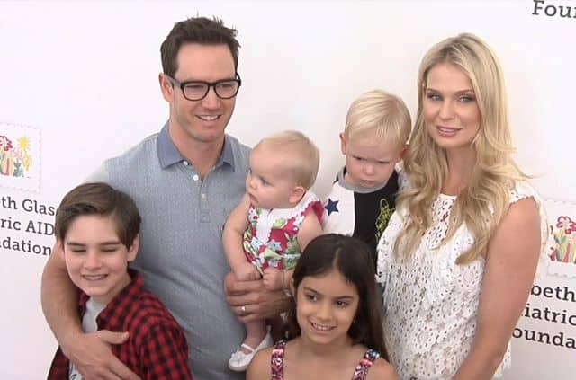 Catriona McGinn with husband Mark-Paul Gosselaar and their children