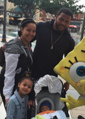 Jaelynn Blakey and ex-boyfriend Aaron Donald with daughter and son