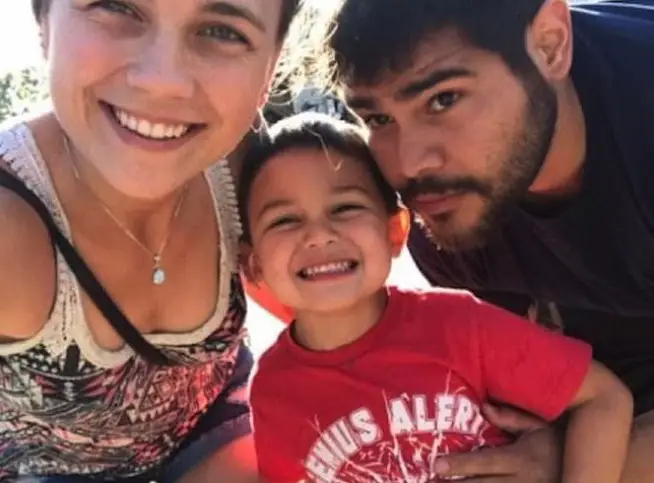 Kaitlyn Paevey with husband and son