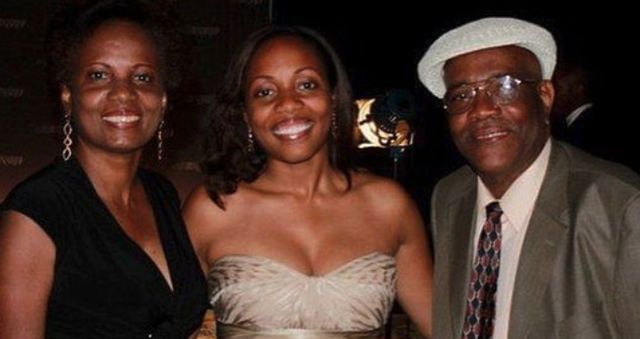 Kimberly Martin with her parents