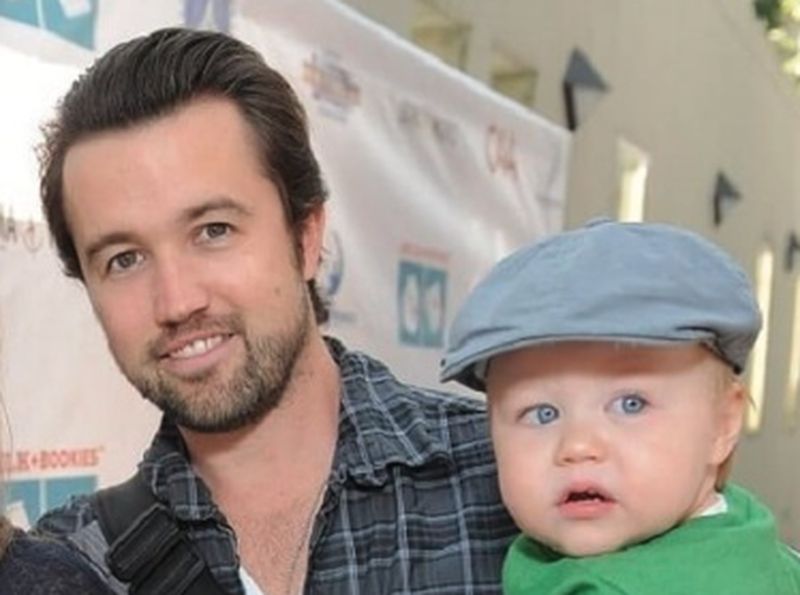 Young Axel Lee McElhenney with his father Rob McElhenney